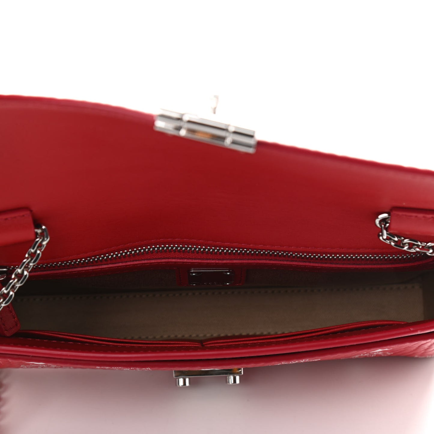 Visetos Monogram Medium Millie Crossbody Bag Ruby Red