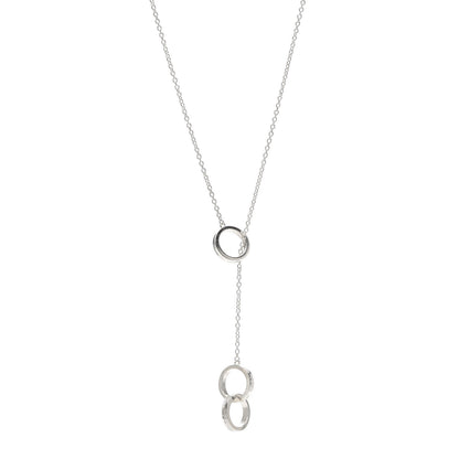 Tiffany Sterling Silver 1837 Interlocking Circles Lariat Necklace 1 of 5