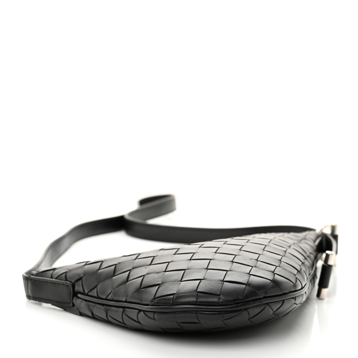 Bottega Veneta Calfskin Intrecciato Small Virgule Black 4 of 10