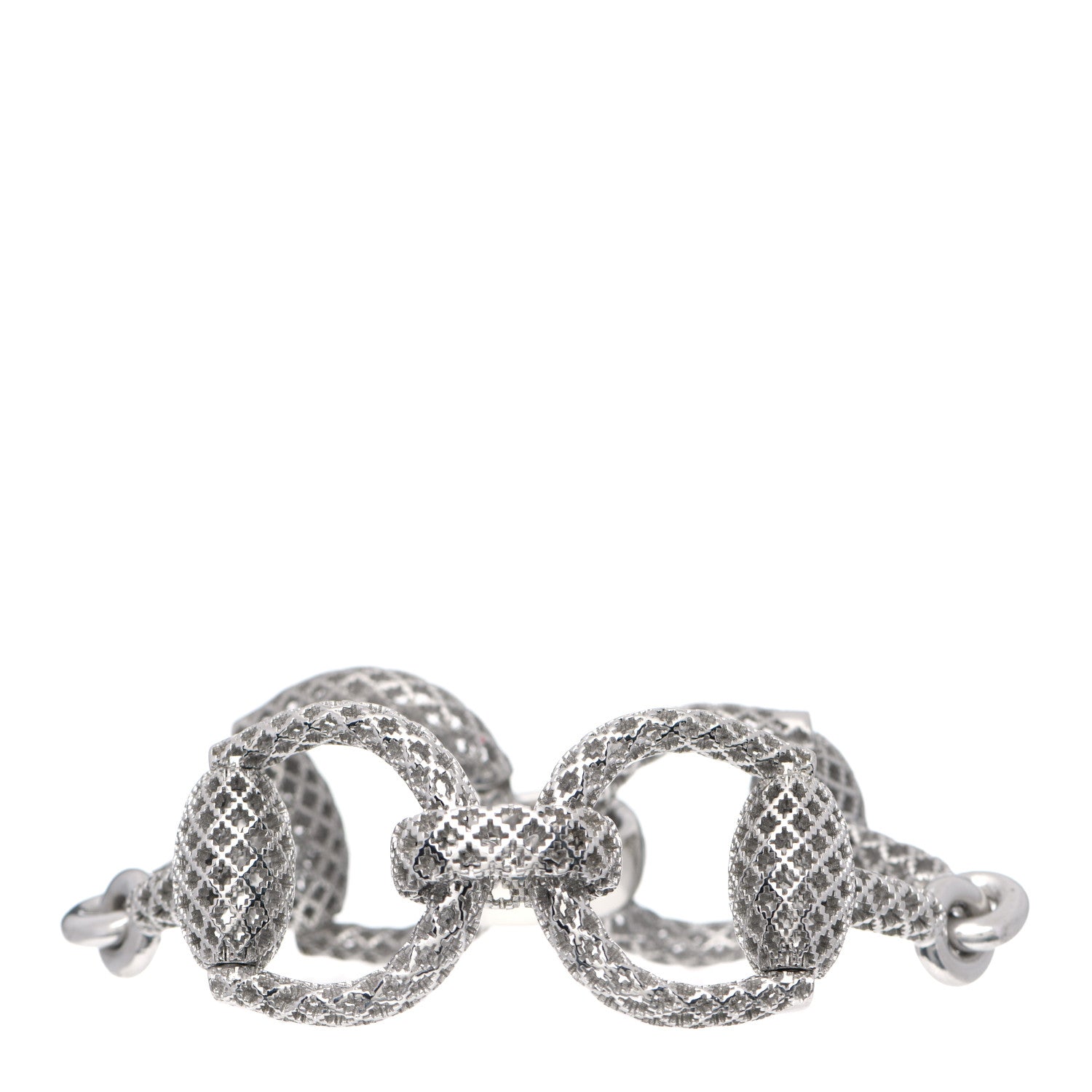Gucci Sterling Silver Horsebit Diamantissima Bracelet 1 of 3
