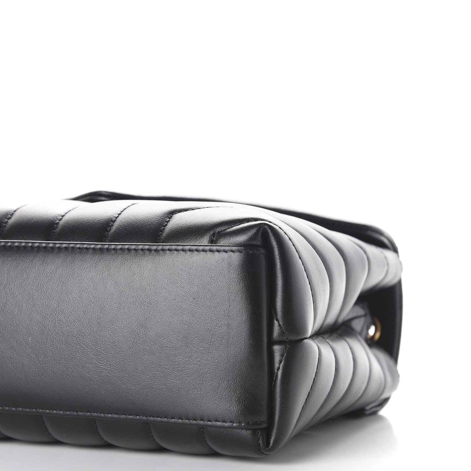 Saint Laurent Calfskin Y Quilted Monogram Small Loulou Chain Satchel Black 6 of 8