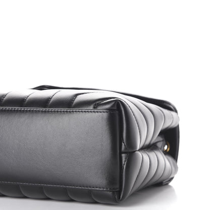 Saint Laurent Calfskin Y Quilted Monogram Small Loulou Chain Satchel Black 6 of 8