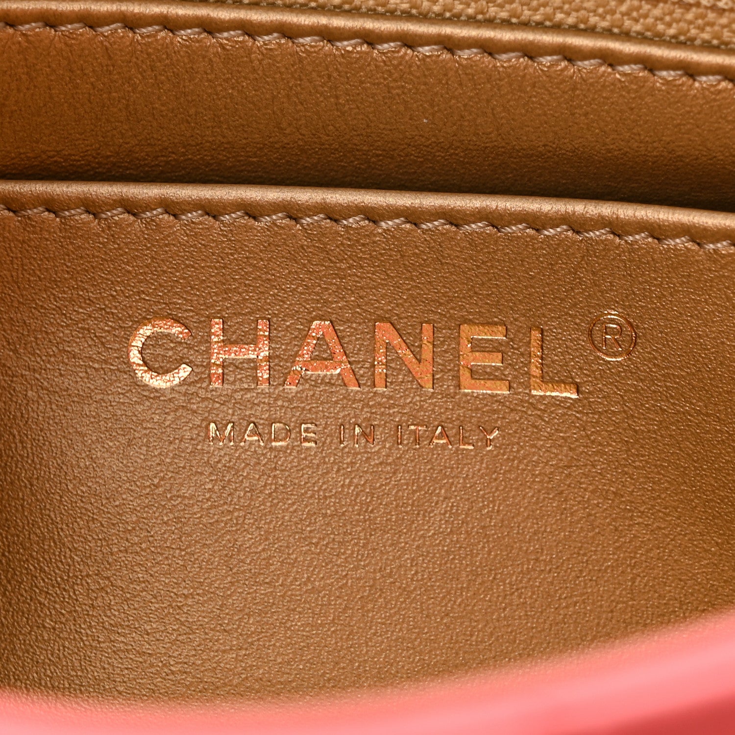 Chanel Lambskin Quilted Mini Pearl Crush Flap Coral 6 of 10