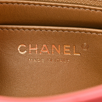 Chanel Lambskin Quilted Mini Pearl Crush Flap Coral 6 of 10