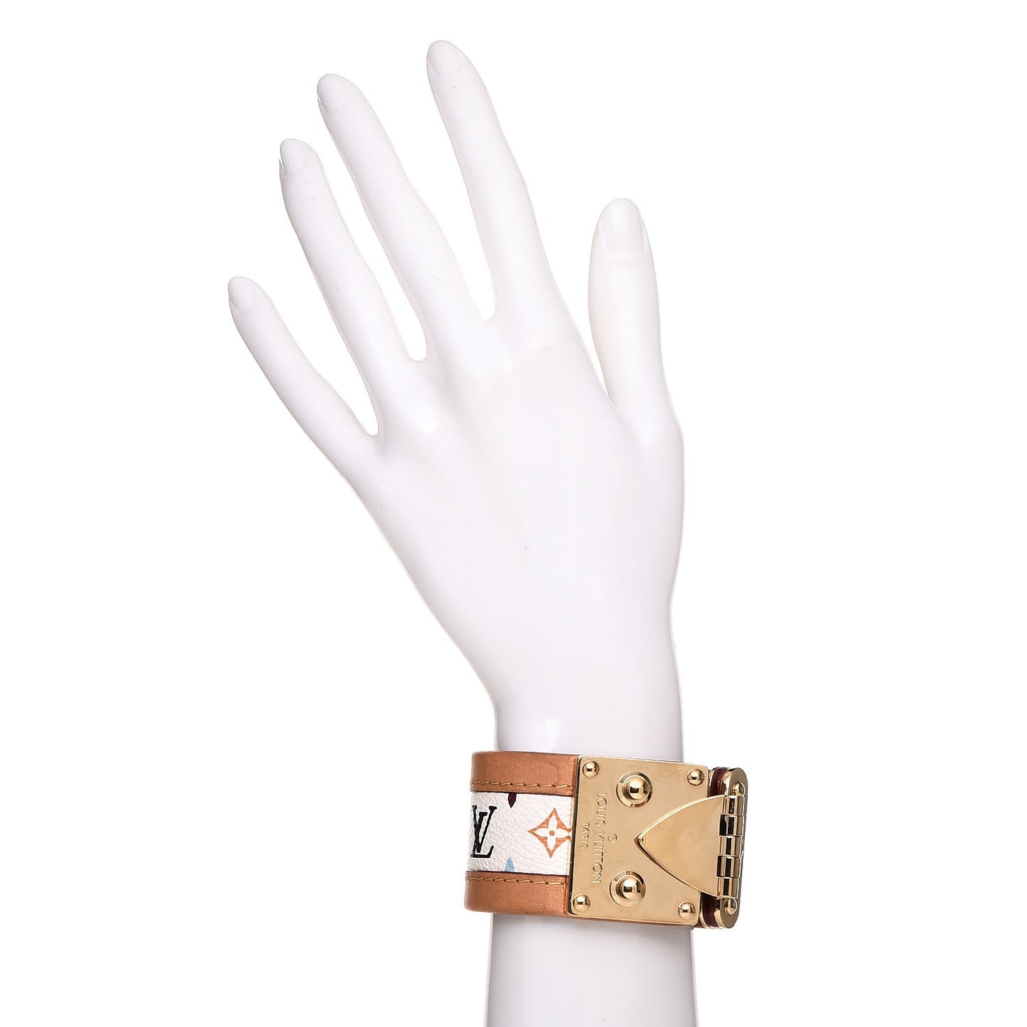 Monogram Multicolor S Lock Bracelet White