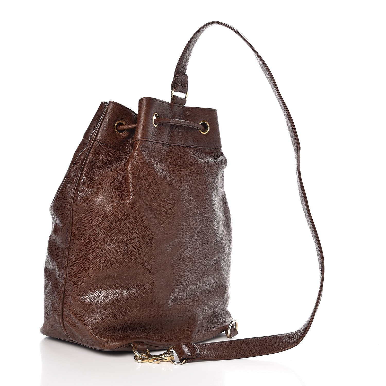 Chanel Caviar Sling Backpack Brown 3 of 10