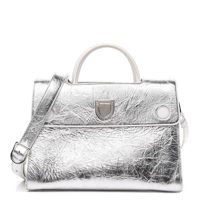 Christian Dior Metallic Calfskin Medium Diorever Flap Silver 1 of 12