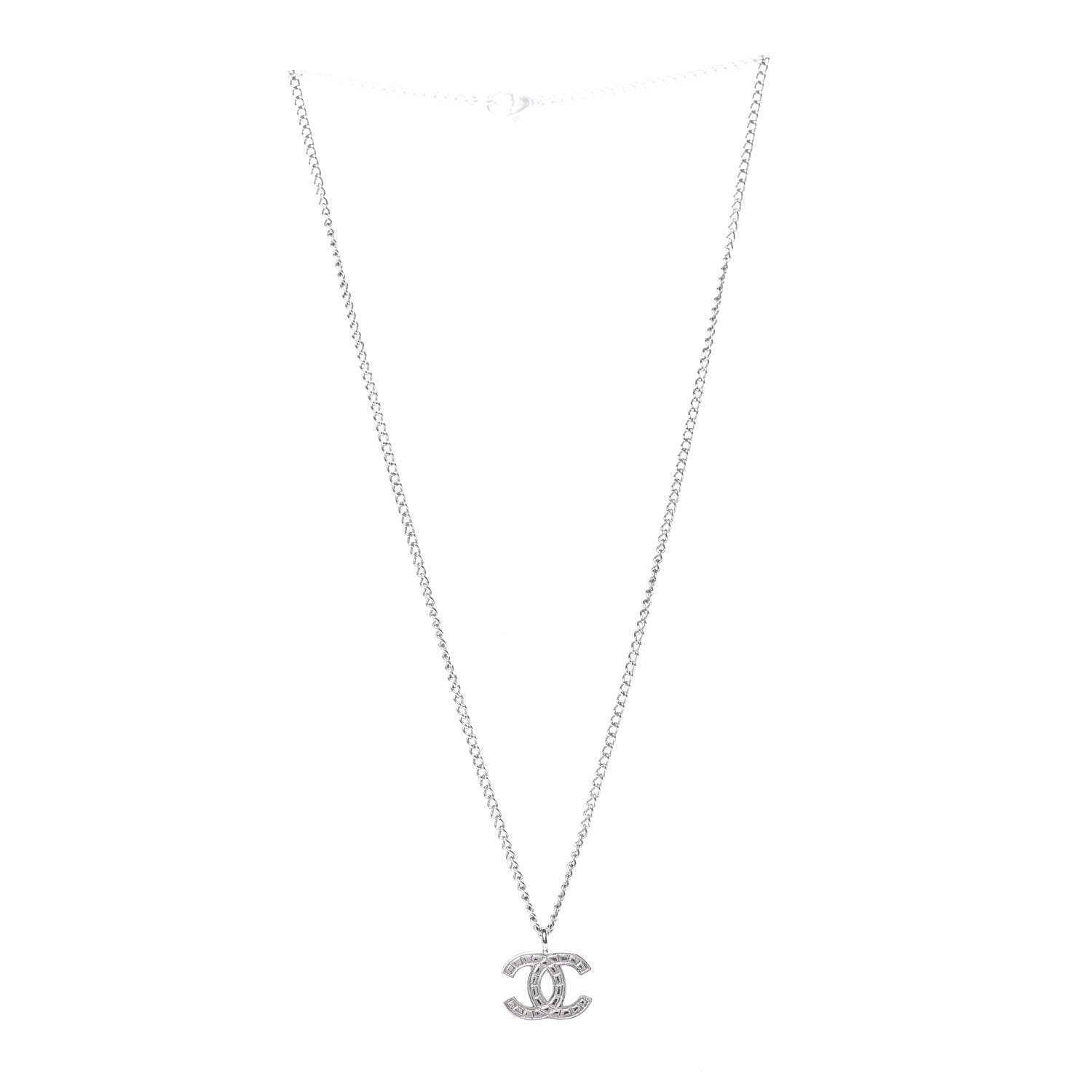 Chanel CC Necklace Silver 3 of 4