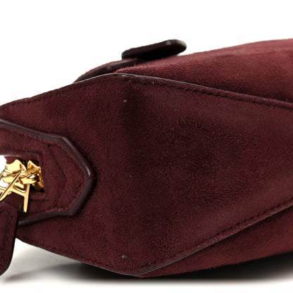 Alaia Suede Goatskin Le Teckel Clutch Rouge Grenat 10 of 11