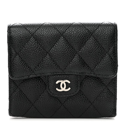 Chanel Caviar Quilted Compact Flap Wallet Black 1 of 8