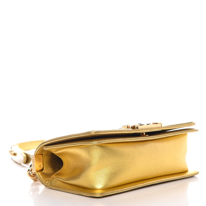 Chanel Metallic Patent Calfskin Quilted Small Boy Flap Gold 4 of 11