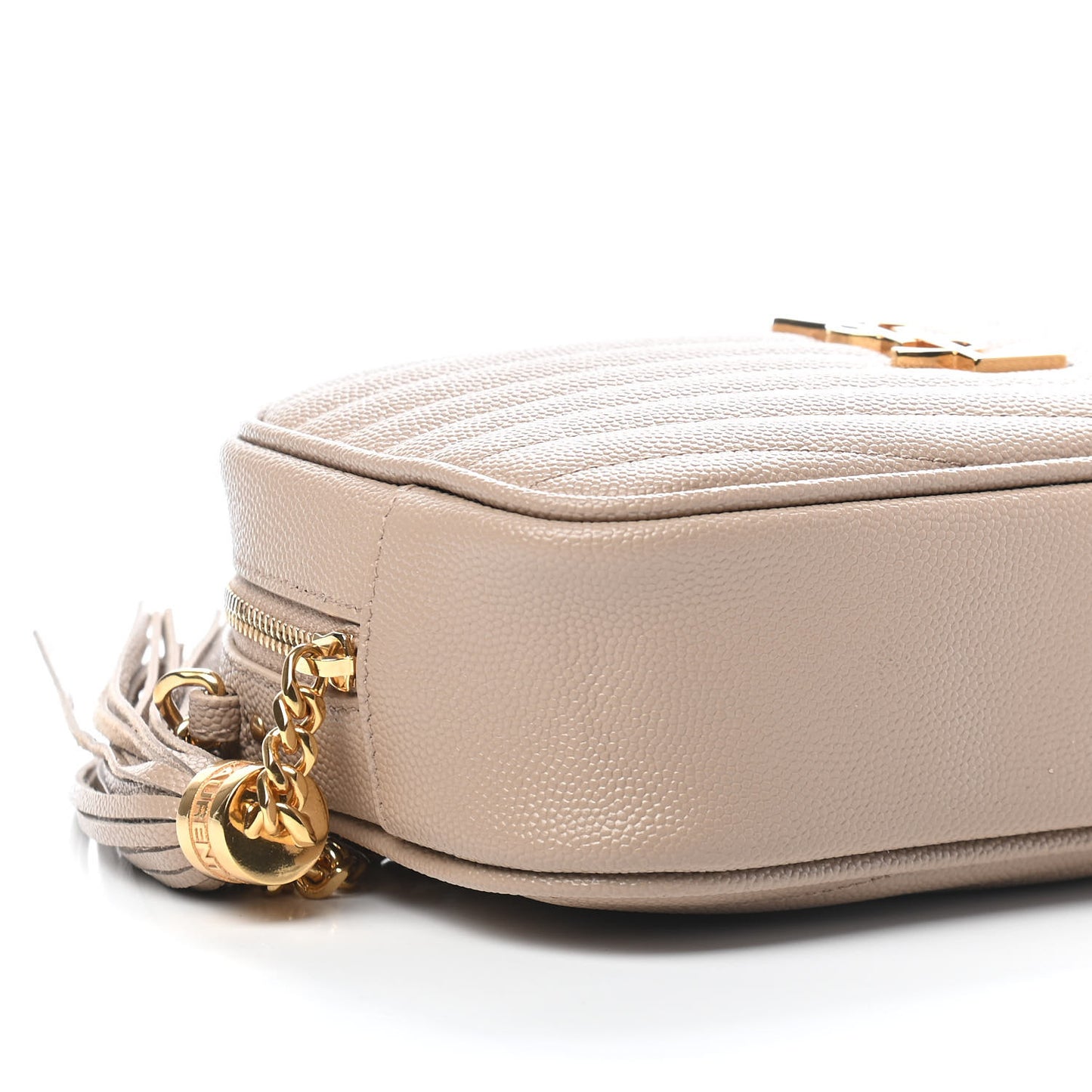 Grain De Poudre Matelasse Monogram Mini Lou Camera Bag Dark Beige