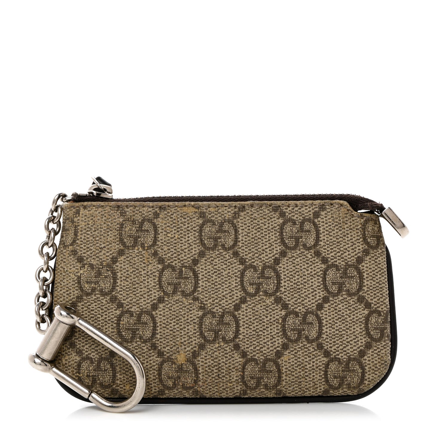 GG Supreme Monogram Selleria Key Case Beige Ebony Cocoa