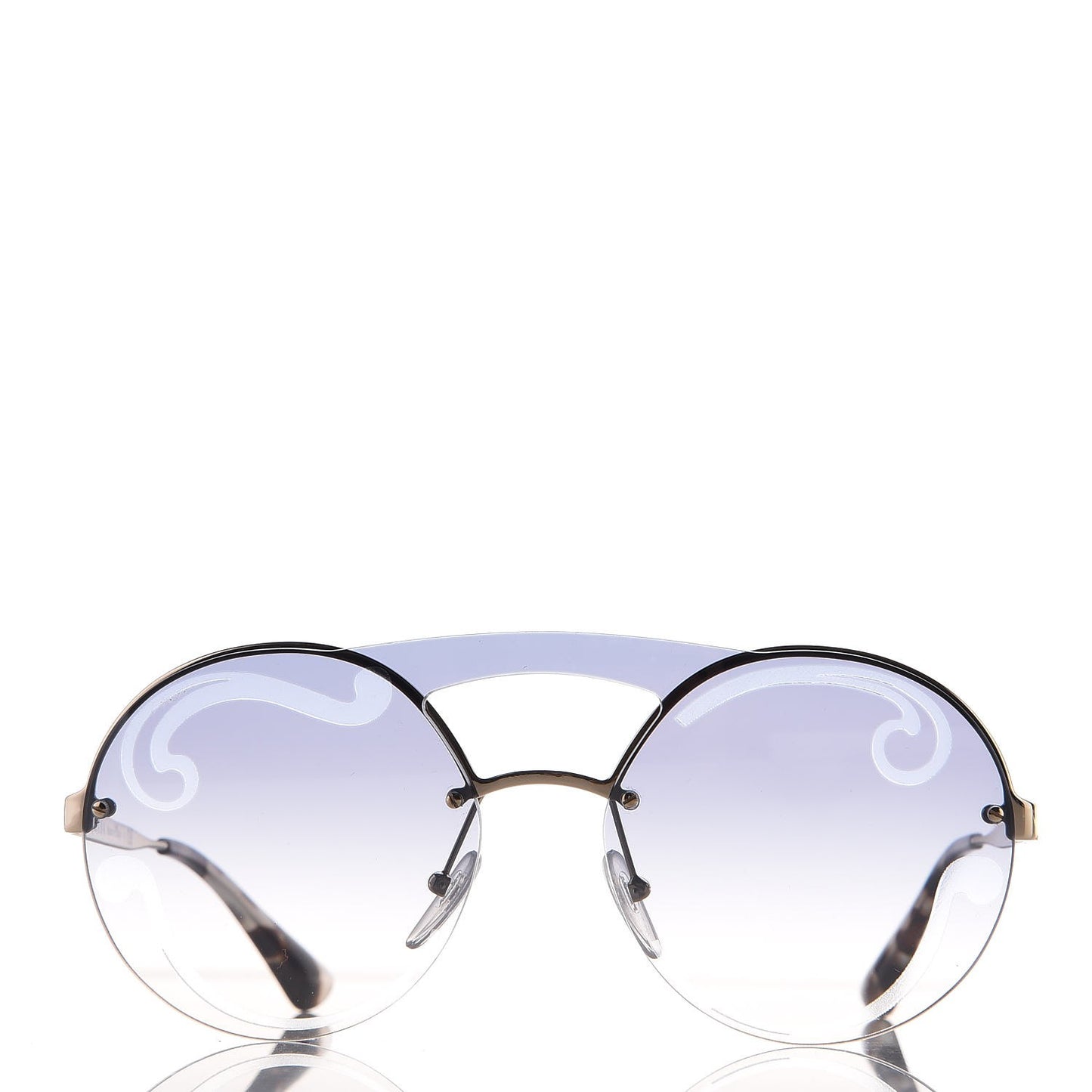 Round Gradient Sunglasses SPR 65T Blue
