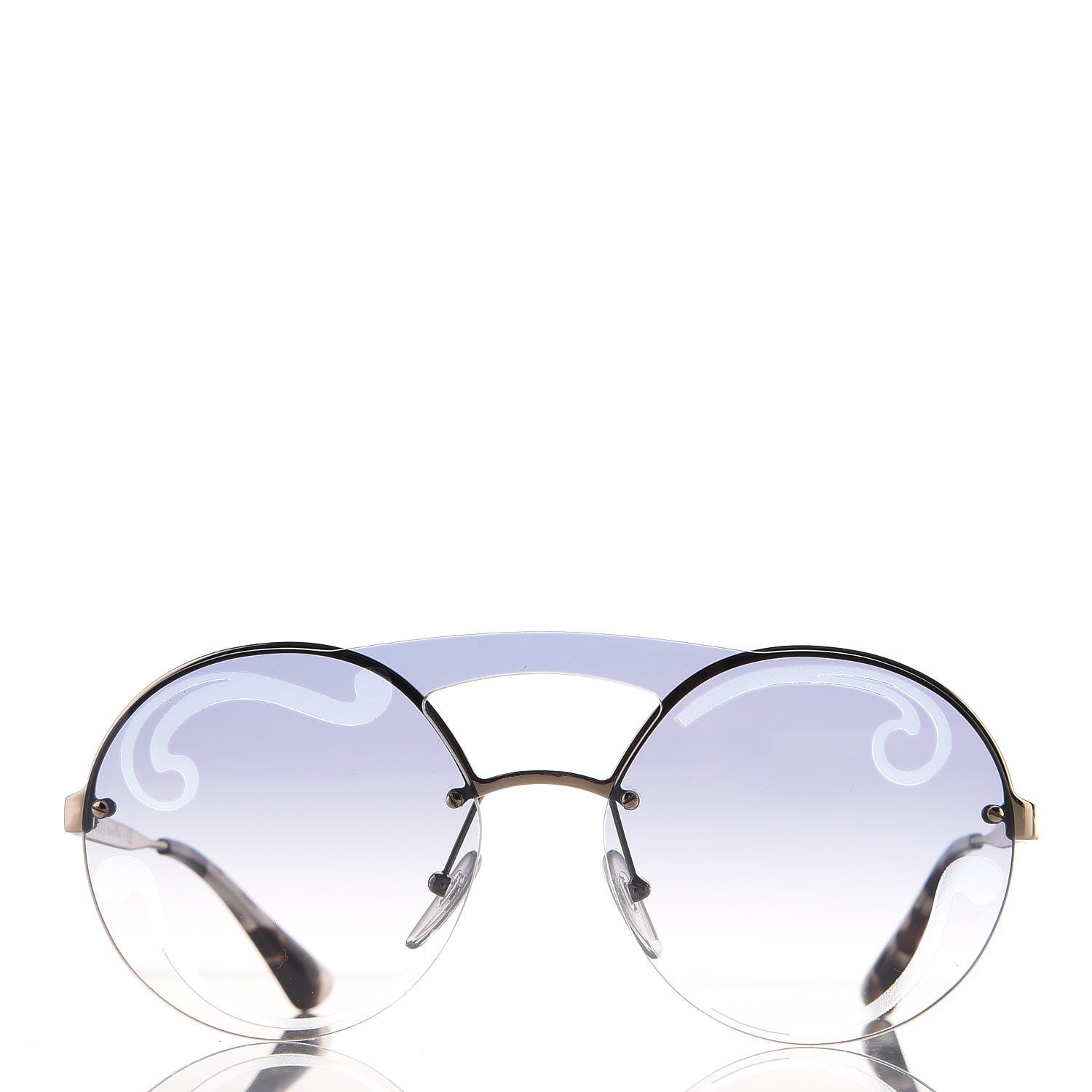 Prada Round Gradient Sunglasses SPR 65T Blue 2 of 8