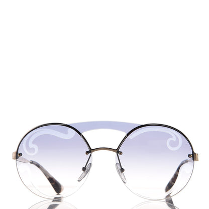 Prada Round Gradient Sunglasses SPR 65T Blue 2 of 8
