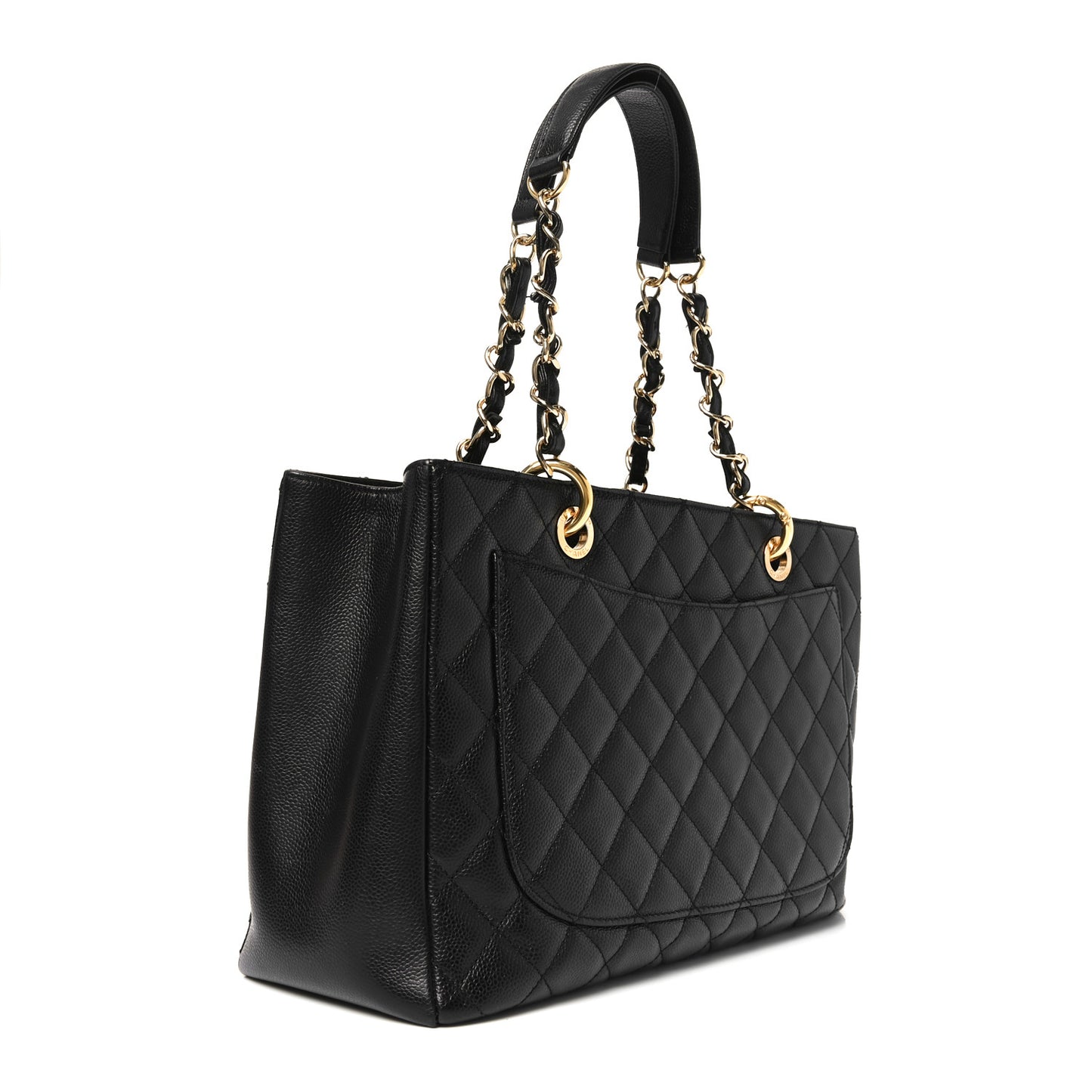 Caviar Quilted Grand Shopping Tote GST Black