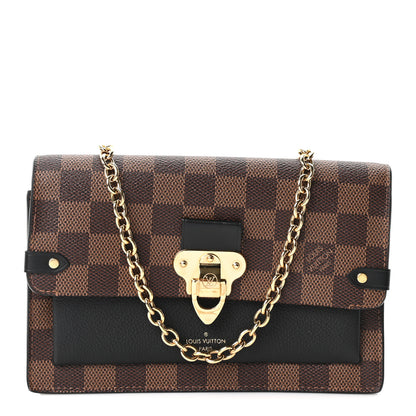 Louis Vuitton Damier Ebene Vavin Chain Wallet Black 1 of 10