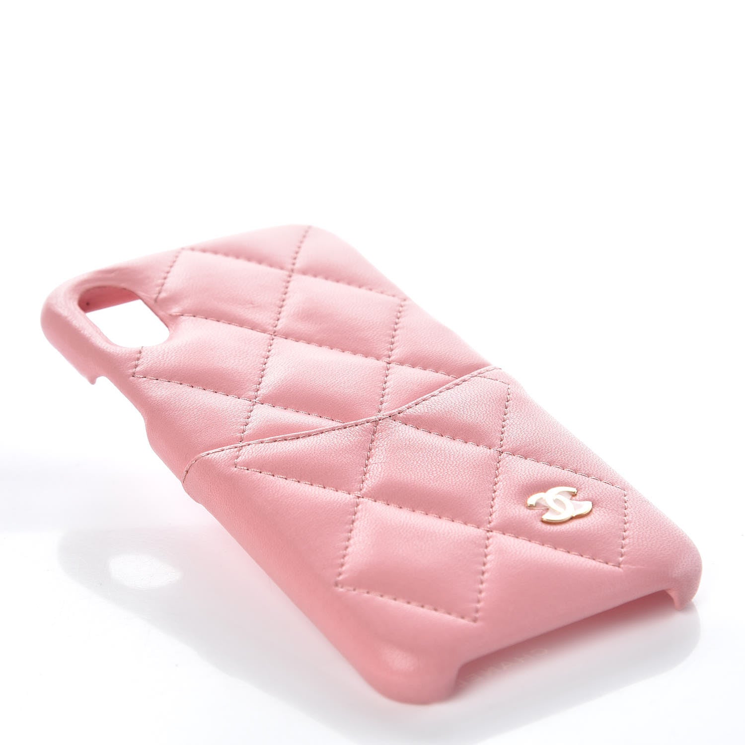 Chanel Lambskin Quilted iPhone X Coco Tech Case Pink 4 of 7