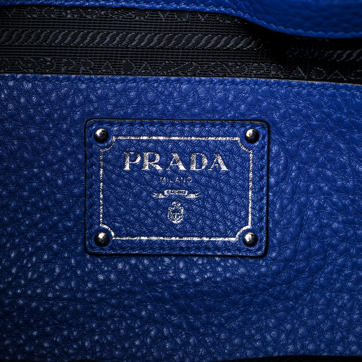 Prada Vitello Daino Side Pocket Hobo Azzurro 5 of 16