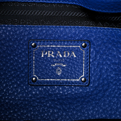 Prada Vitello Daino Side Pocket Hobo Azzurro 5 of 16