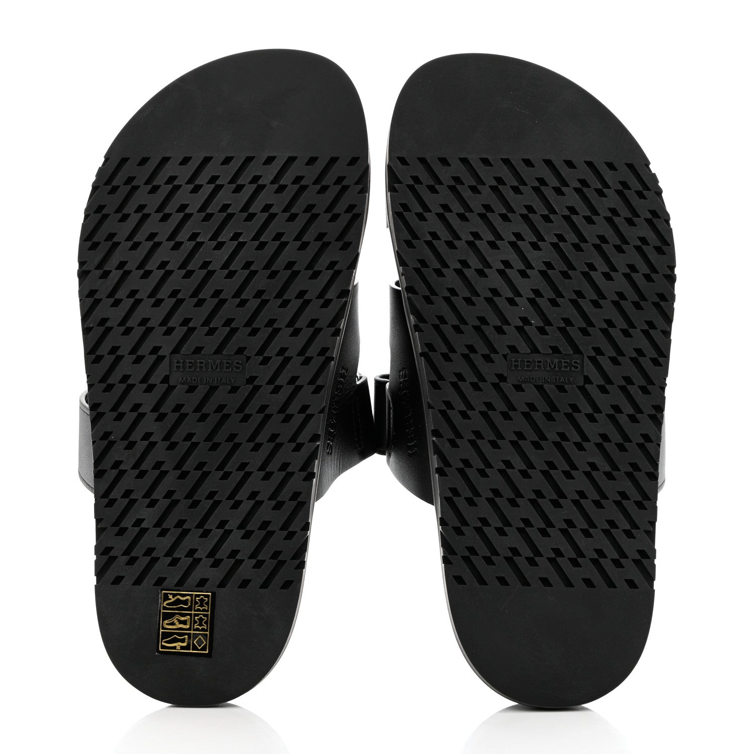 Hermes Calfskin Womens Chypre Sandals 36.5 Black 5 of 9