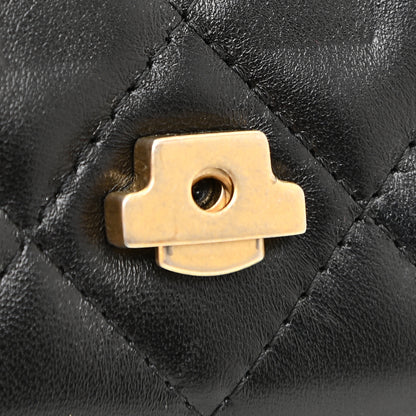 Chanel Lambskin Quilted CC Chic Flap Card Holder Black Gold 11 of 12