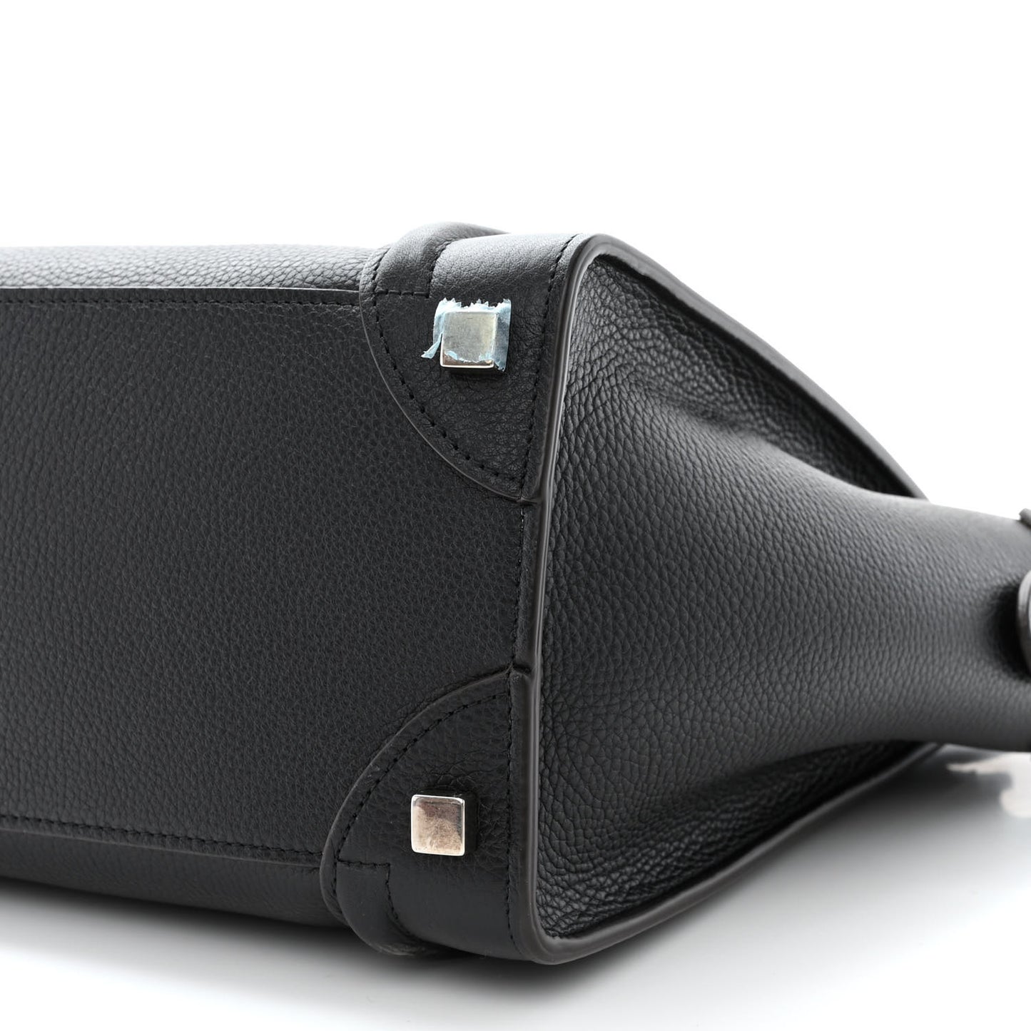 Drummed Calfskin Micro Luggage Black