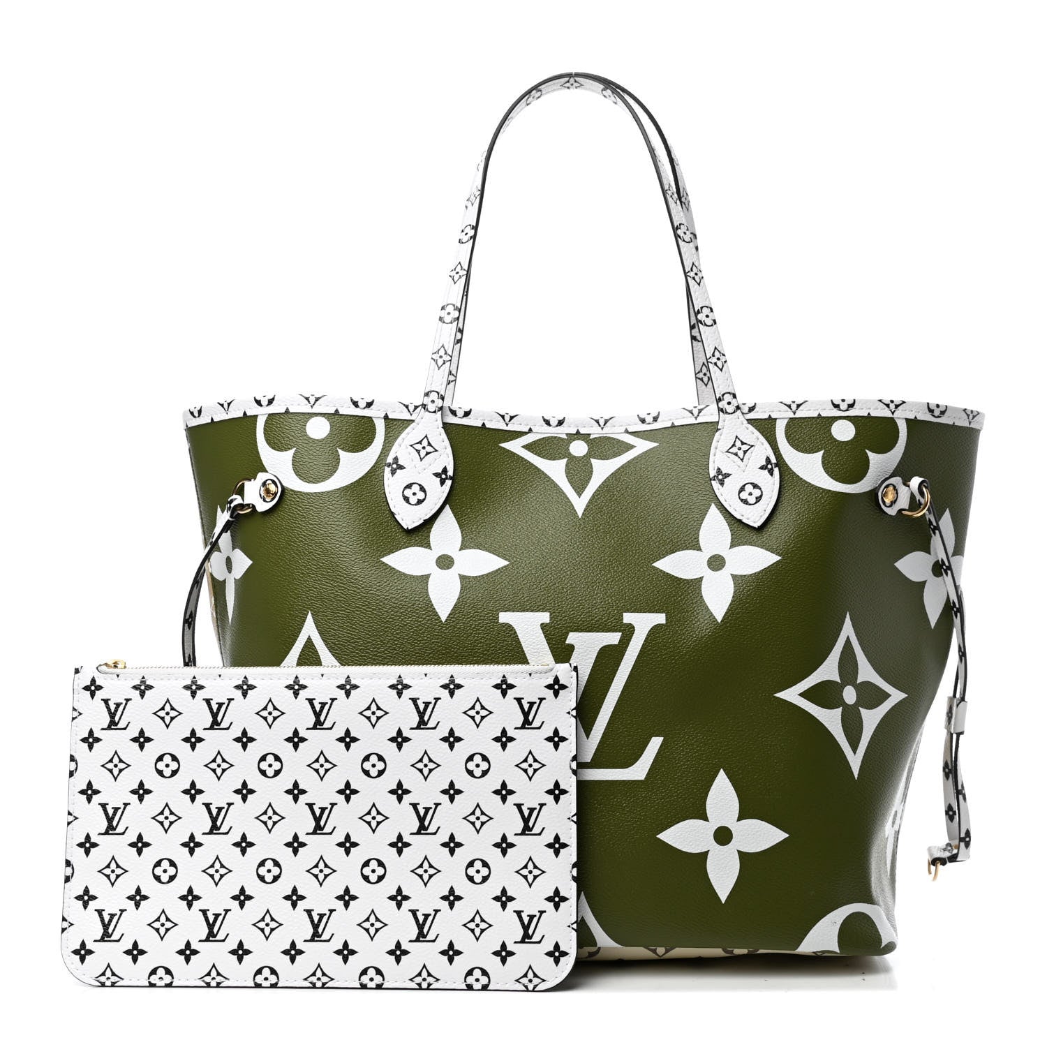 Louis Vuitton Monogram Giant Neverfull MM Kaki 1 of 4