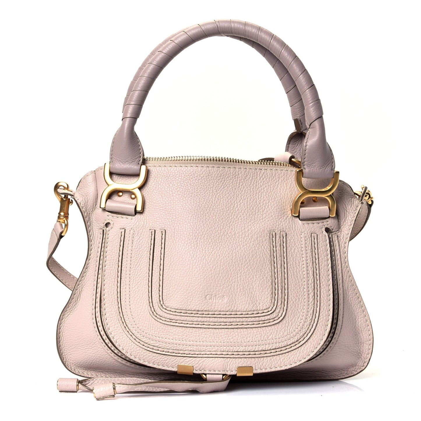 Calfskin Small Marcie Satchel Blush Nude