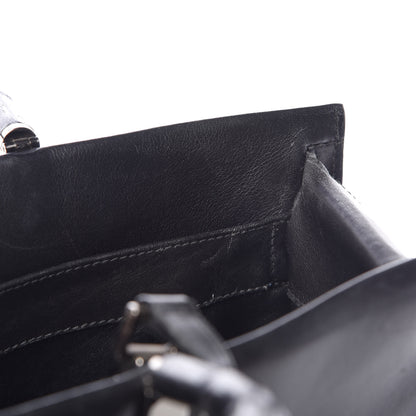 Gucci Calfskin Bamboo Top Handle Bag Black 12 of 29