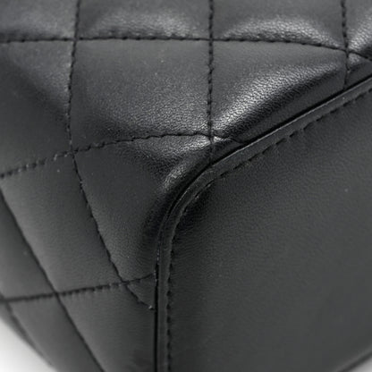 Chanel Lambskin Quilted Small Top Handle Vanity Case With Chain Black 11 of 13