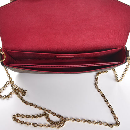 Louis Vuitton Monogram Pochette Felicie Chain Wallet Fuchsia 5 of 10