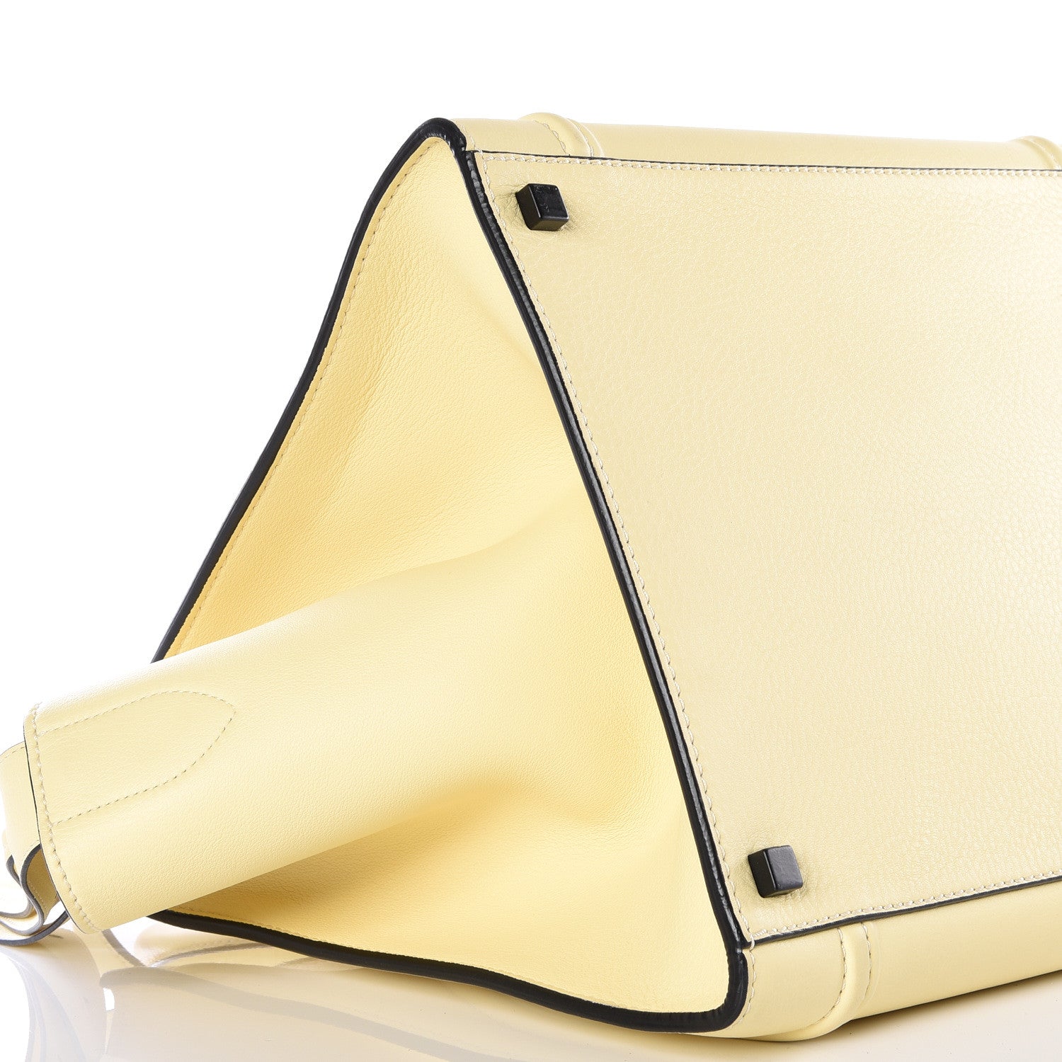 Celine Supple Calfskin Medium Phantom Luggage Light Yellow 7 of 10