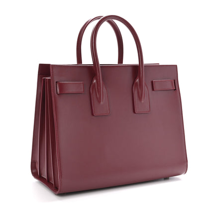 Saint Laurent Calfskin Sac De Jour Burgundy 3 of 11