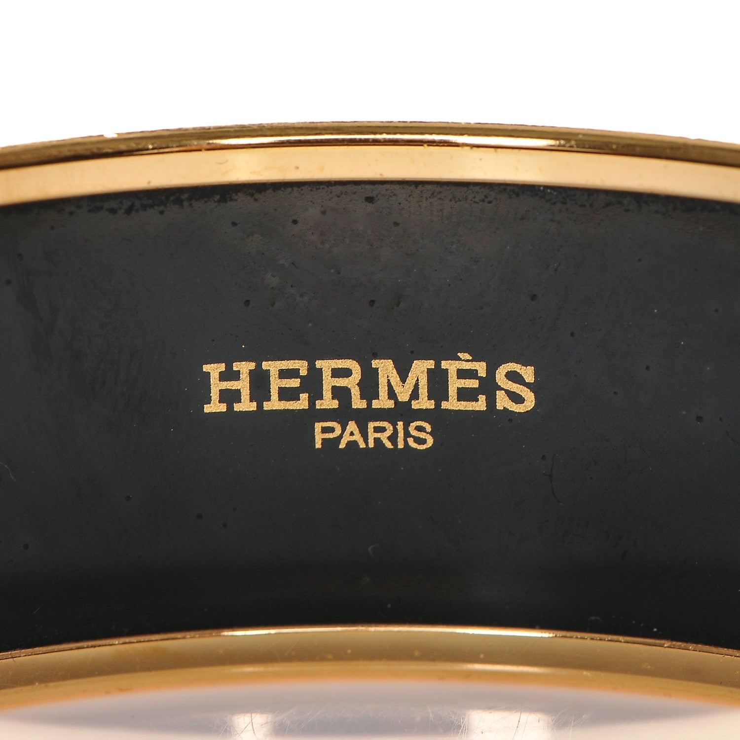 Hermes Enamel Printed Wide Grand Apparat Bracelet 62 White 4 of 5