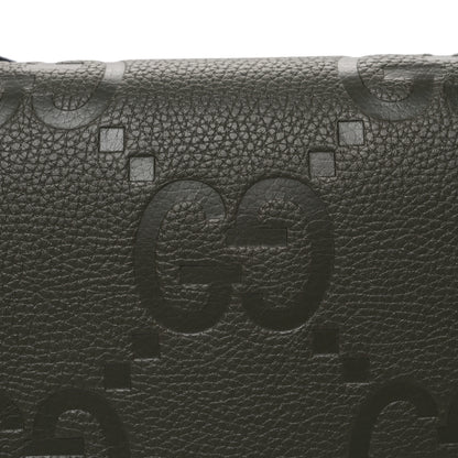 Gucci Piuma Calfskin Jumbo GG Embossed Double Buckle Medium Messenger Bag Dark Vintage Olive 8 of 10