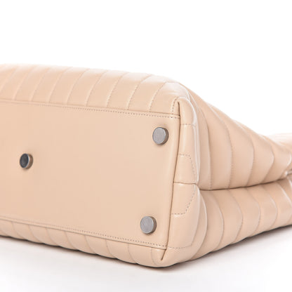 Saint Laurent Calfskin Y Quilted Monogram Large Loulou Shopper Nude Powder 7 of 9