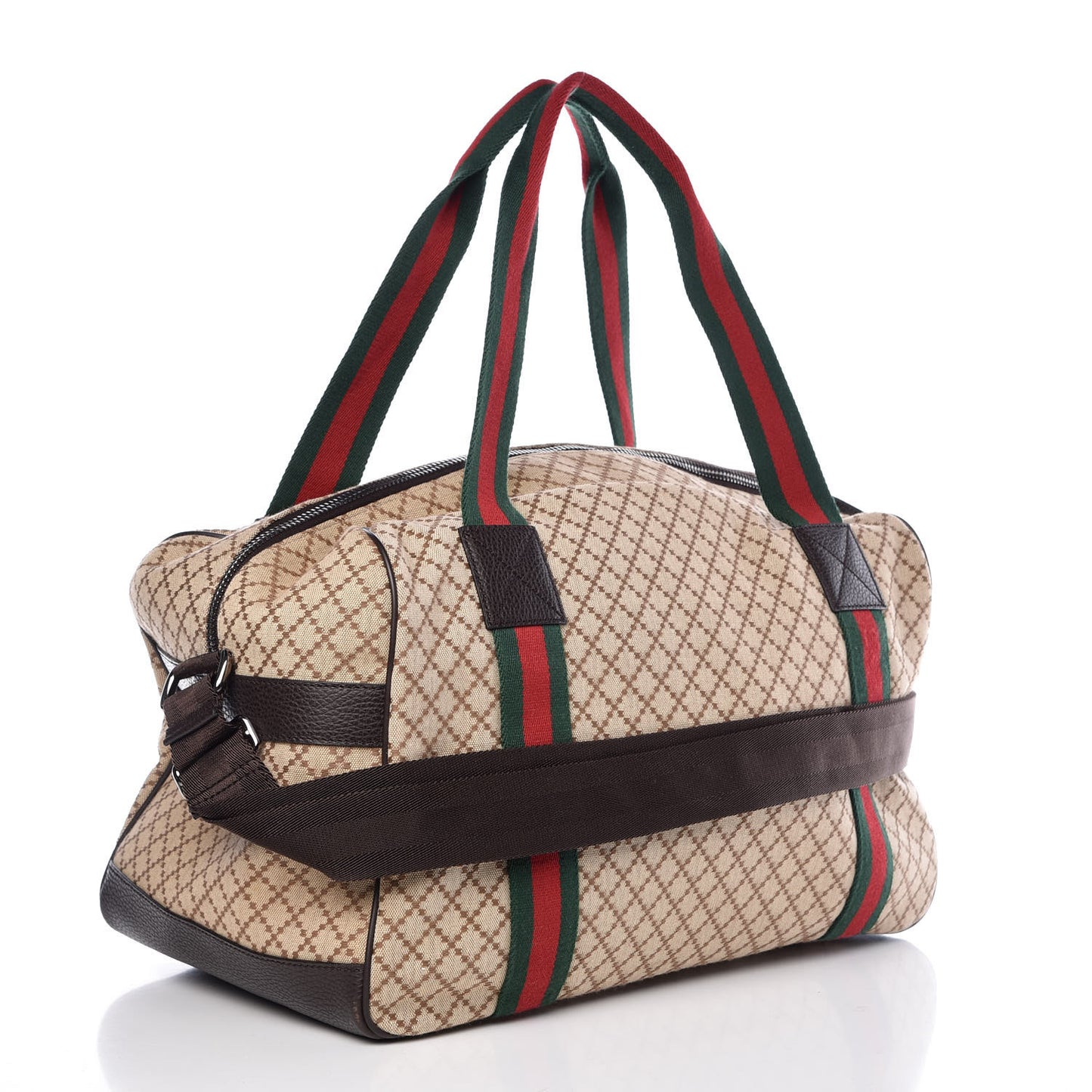 Diamante Large Web Carry On Duffle Bag Brown