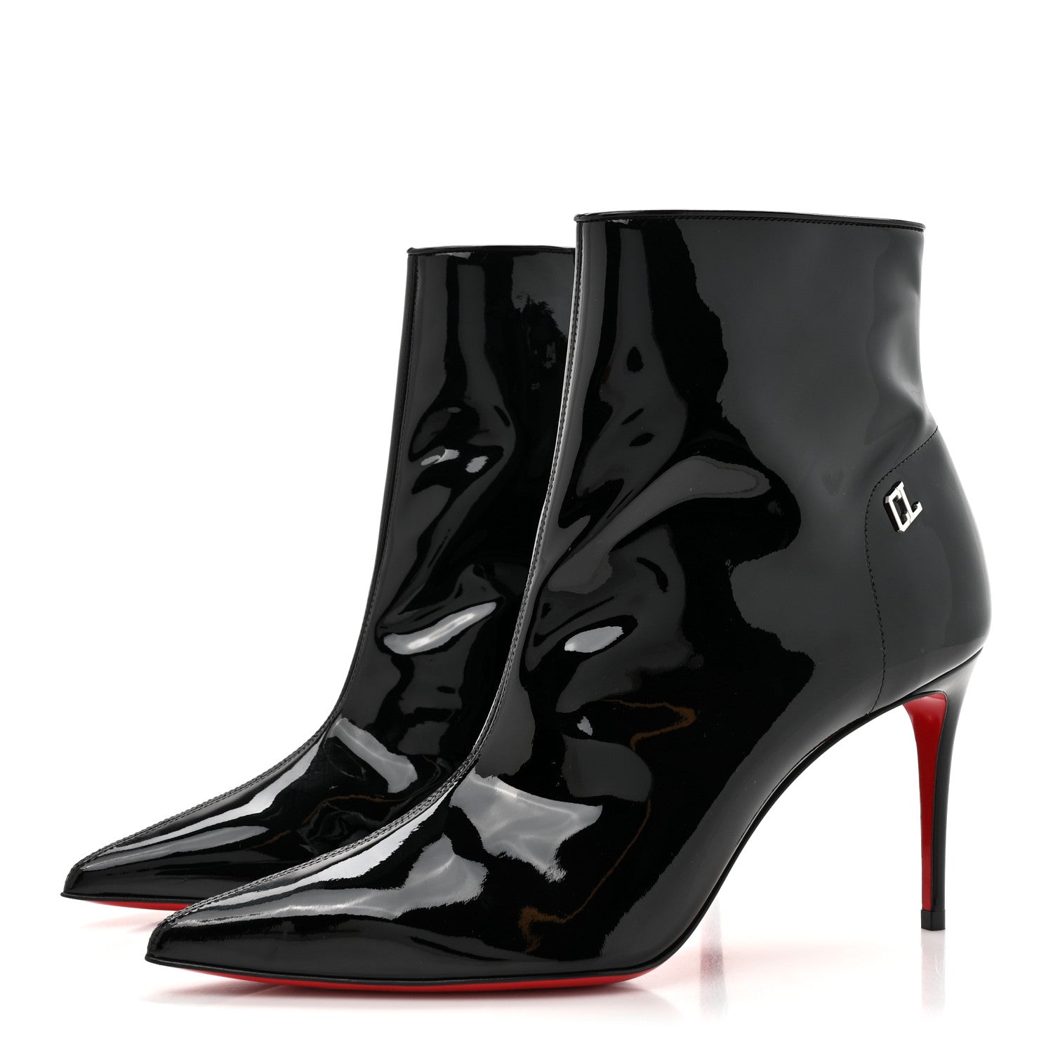 Christian Louboutin Patent Sporty Kate Booty 85 Ankle Boots 38.5 Black 4 of 9