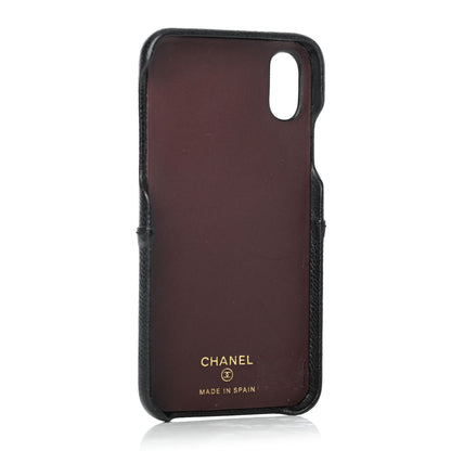 Chanel Caviar Quilted iPhone X Coco Tech Case Black 3 of 7