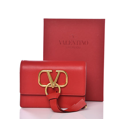 Valentino Garavani Smooth Calfskin Mini Vring Crossbody Bag Rouge Pur 9 of 9