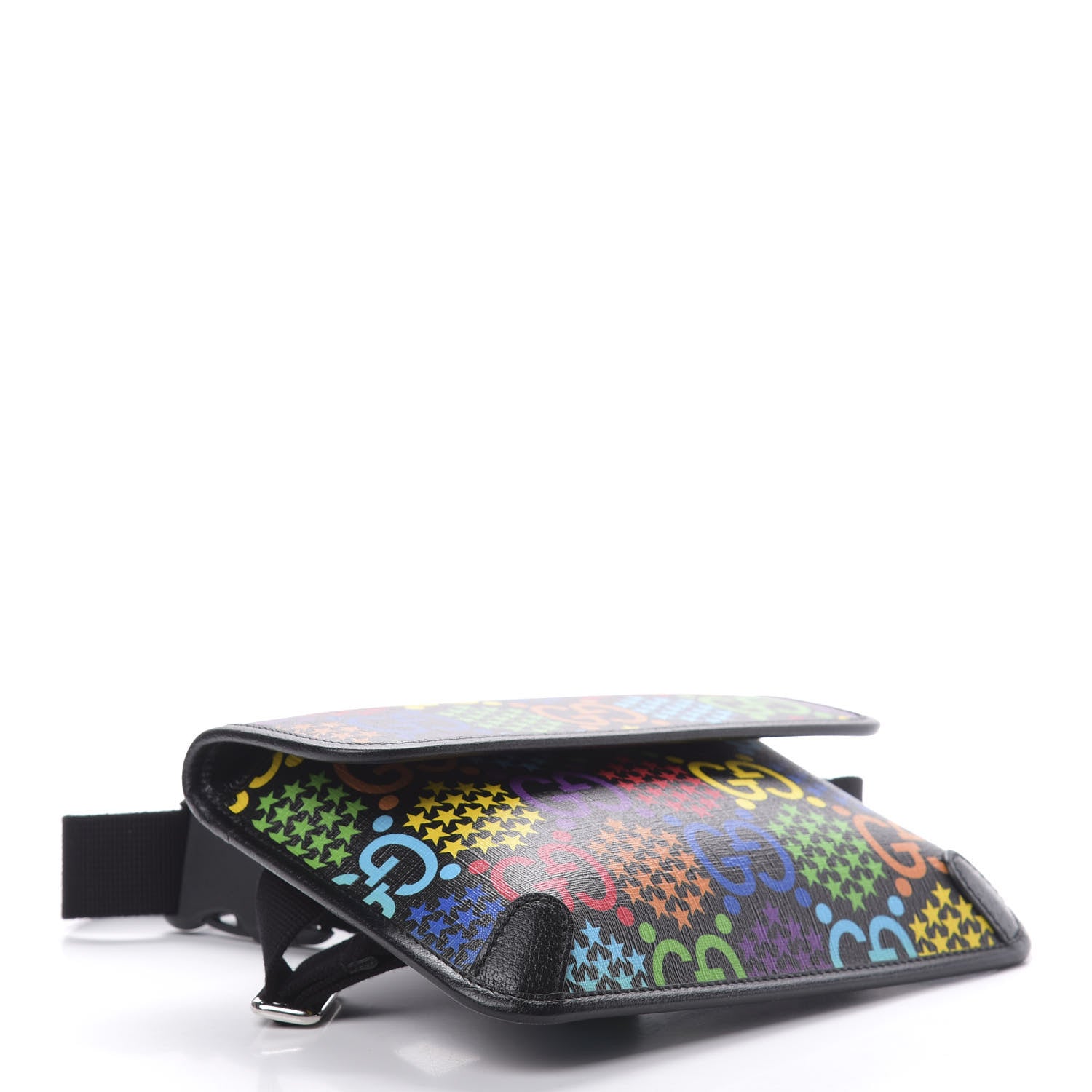Gucci GG Supreme Monogram Psychedelic Slim Belt Bag Black 4 of 11
