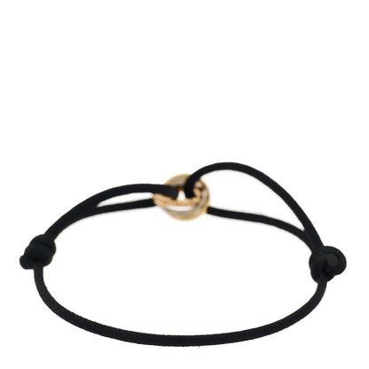 Cartier 18k Pink Yellow White Gold Trinity Adjustable Cord Bracelet Black 2 of 6