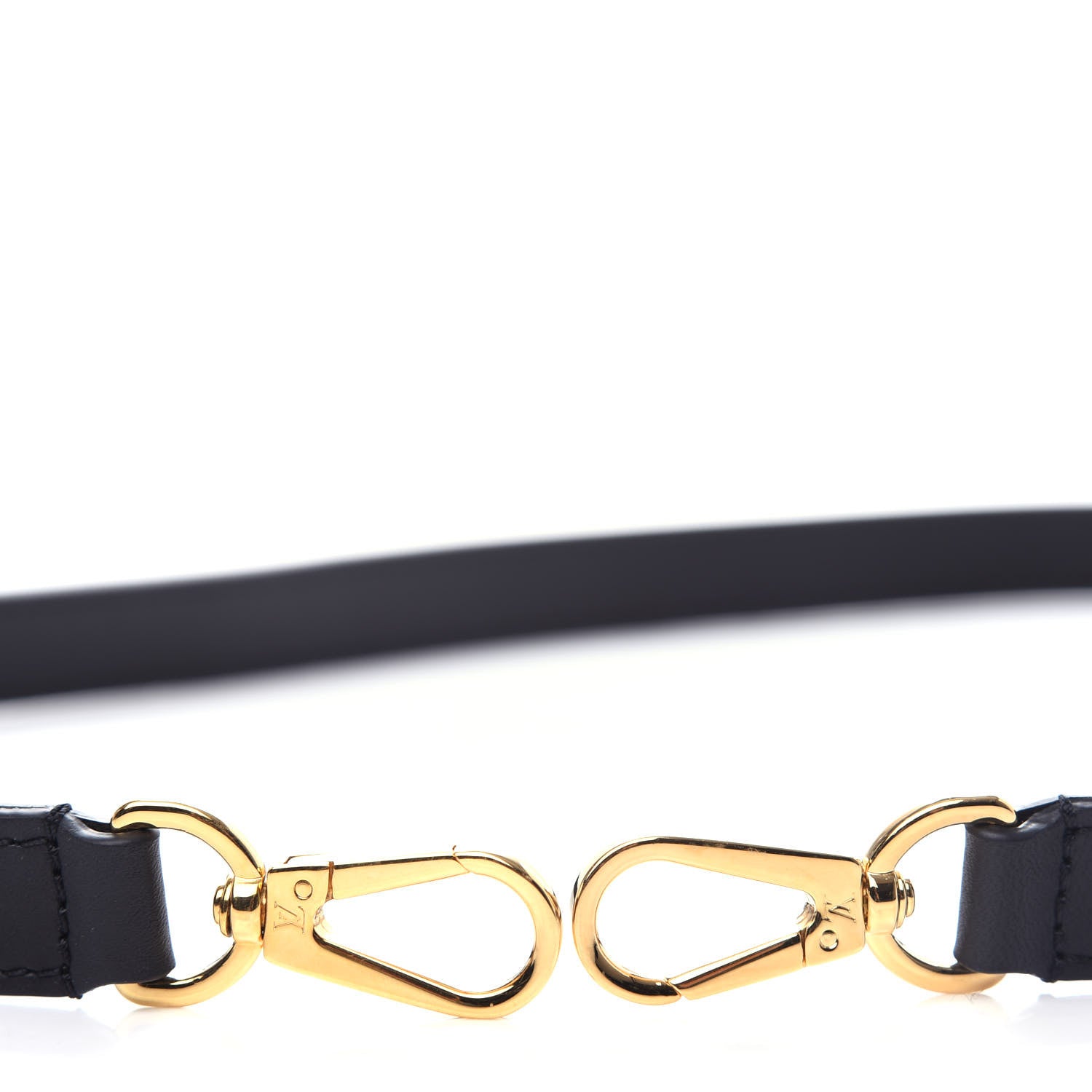 Louis Vuitton Calfskin 20mm Adjustable Shoulder Strap Black 3 of 5