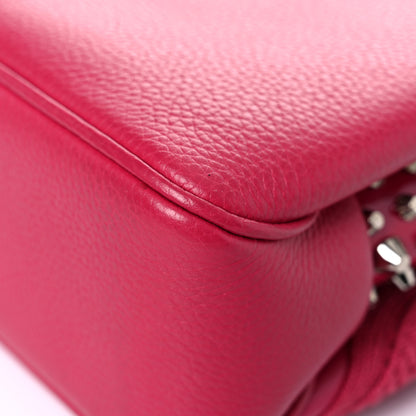 Christian Louboutin Calfskin Small Triloubi Embroidered Studded Chain Bag Pink 10 of 13