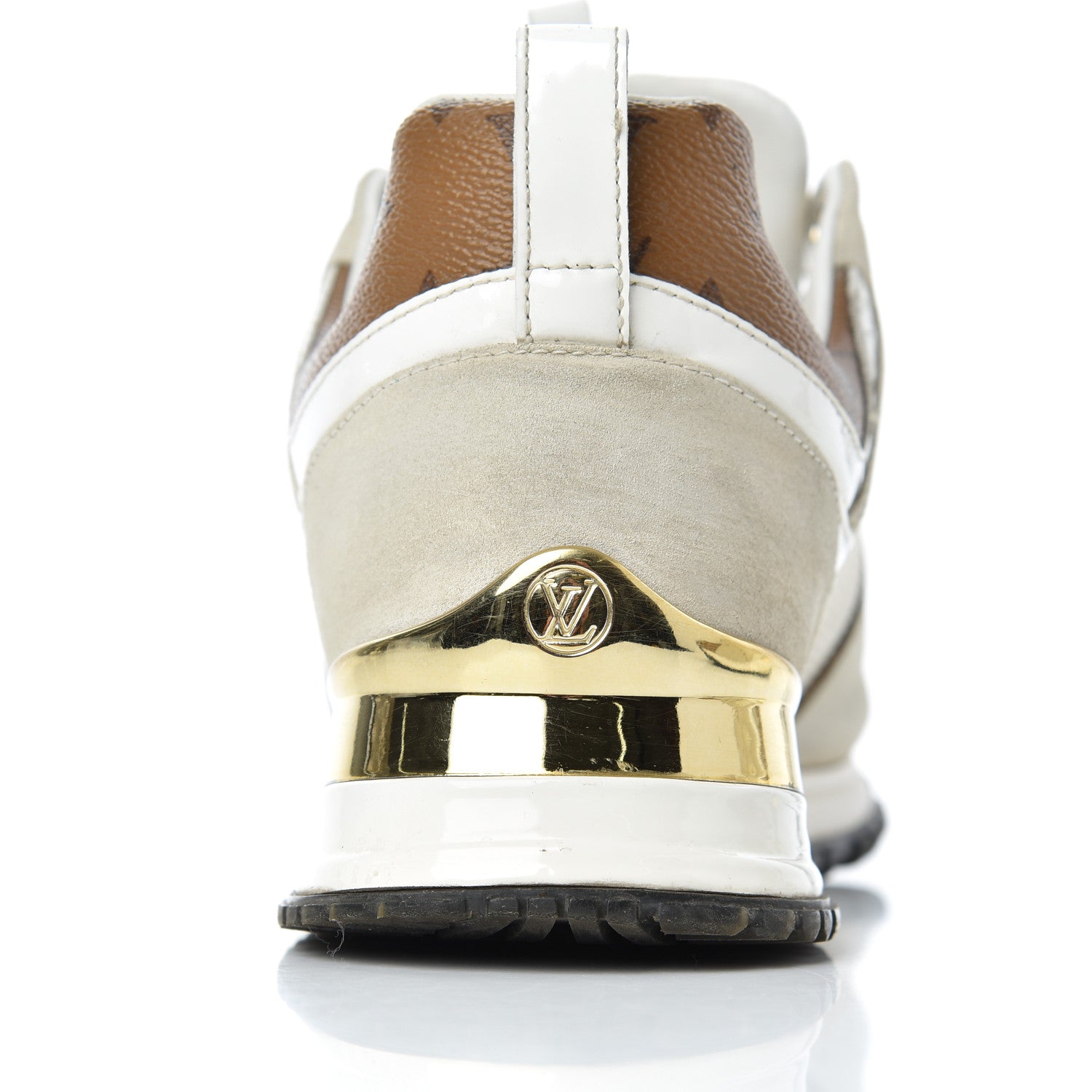 Louis Vuitton Suede Reverse Monogram Run Away Sneakers 37 White 17 of 24