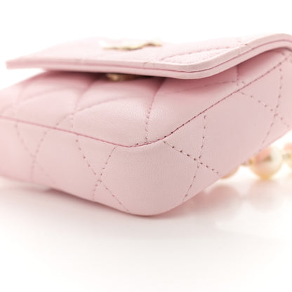 Chanel Lambskin Quilted Pearl Chain Belt Bag Light Pink 10 of 10