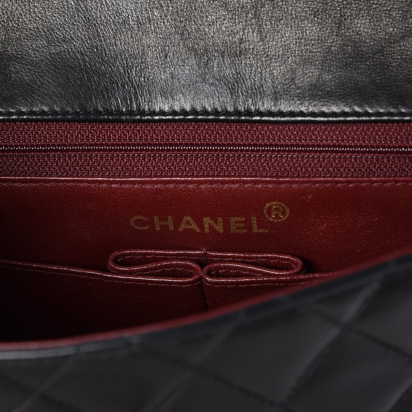 Lambskin Quilted Small Single Flap Black
