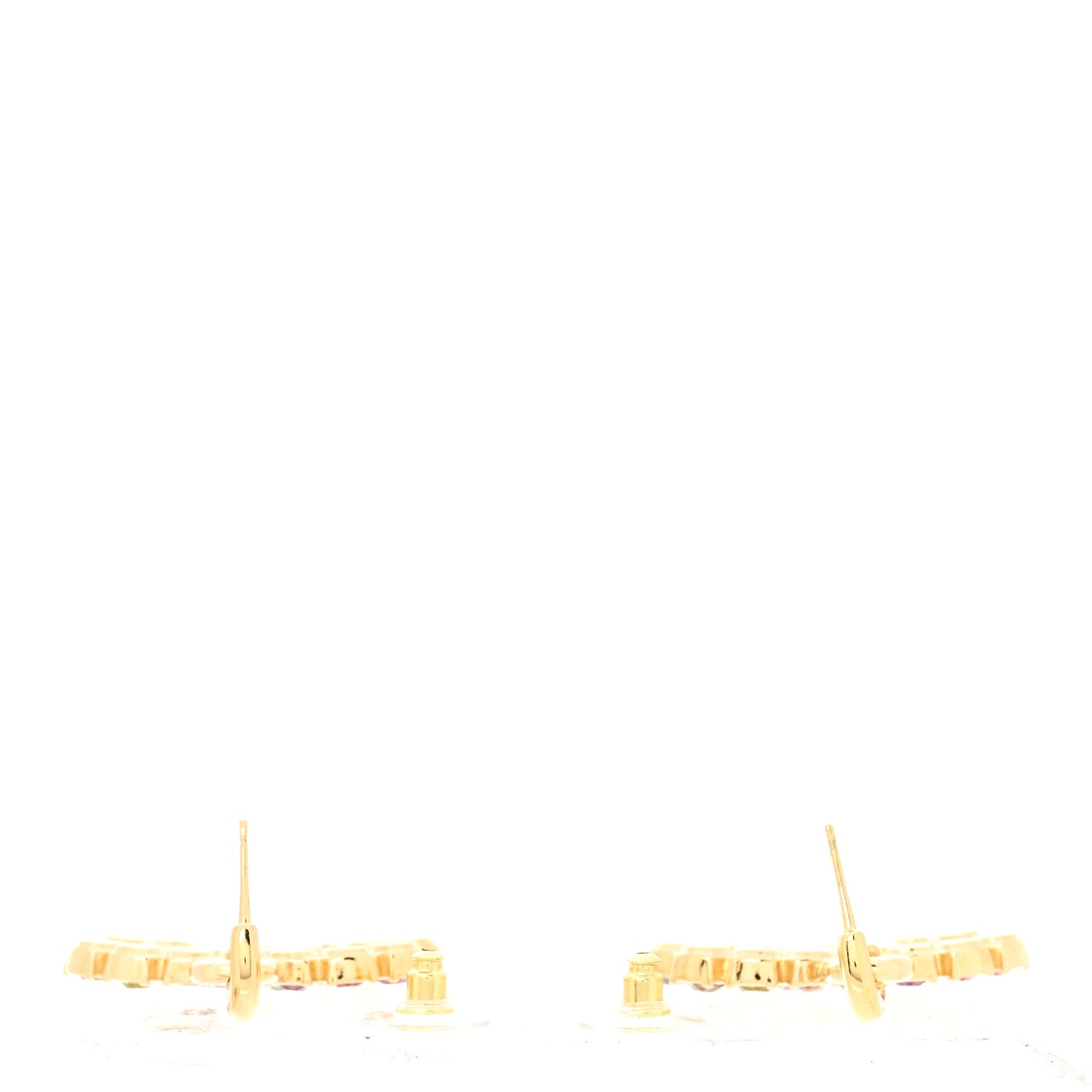 Crystal CC Drop Earrings Multicolor